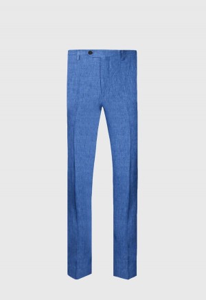 Paul Stuart Linen Chambray Blue | NZ_PAUL48132