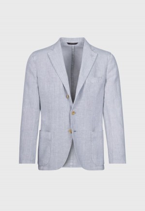 Paul Stuart Linen Garment Dyed Silver | NZ_PAUL60429