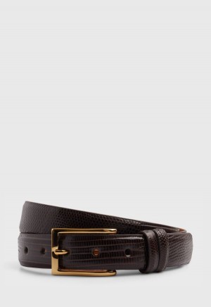 Paul Stuart Lizard Dark Brown | NZ_PAUL93125