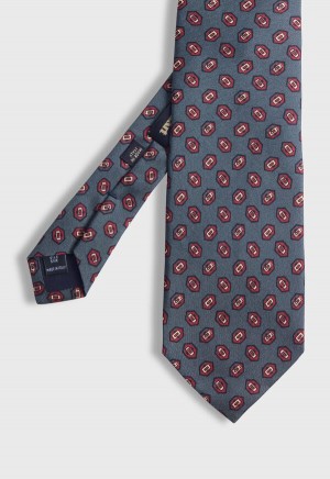 Paul Stuart Madder Silk Hexagon Print Green | NZ_PAUL81057