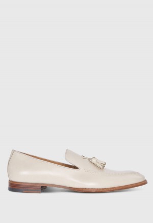 Paul Stuart Major Leather Tassel White | NZ_PAUL59264