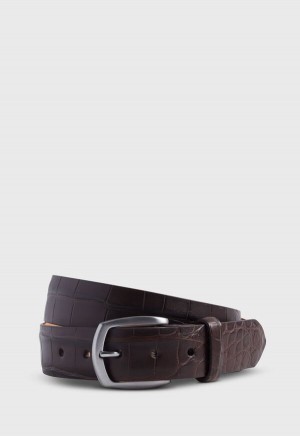 Paul Stuart Matte Alligator Brown | NZ_PAUL45808