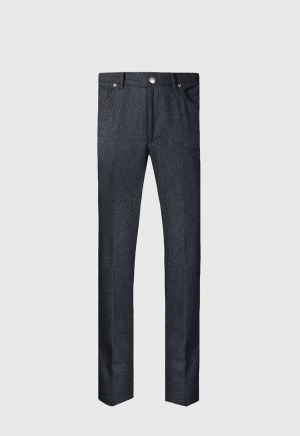 Paul Stuart Merino Wool Five Pocket Grey | NZ_PAUL83282
