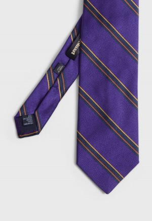 Paul Stuart Mogador Deco Stripe Purple | NZ_PAUL84889