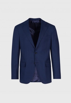 Paul Stuart Navy Plaid Summer Navy | NZ_PAUL40032