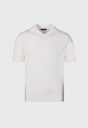 Paul Stuart Organic Cotton Open Collar White | NZ_PAUL25322
