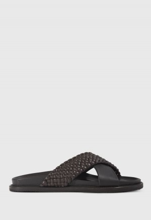 Paul Stuart Palau Woven Leather Dark Brown | NZ_PAUL96866