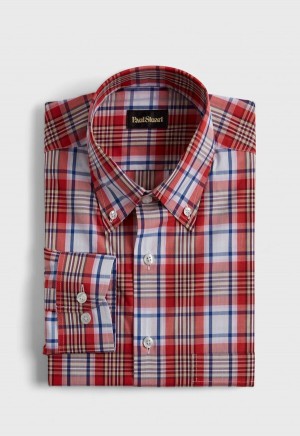 Paul Stuart Plaid Red | NZ_PAUL18479