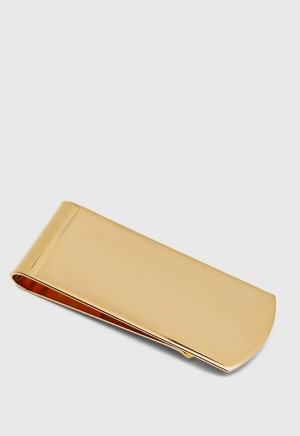 Paul Stuart Polished Gold Money Clip Gold | NZ_PAUL49777