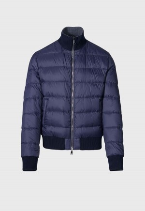 Paul Stuart Reversible Bomber Jacket Grey | NZ_PAUL41681