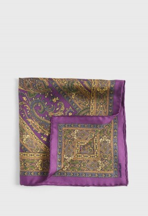 Paul Stuart Silk Paisley Burgundy | NZ_PAUL30165