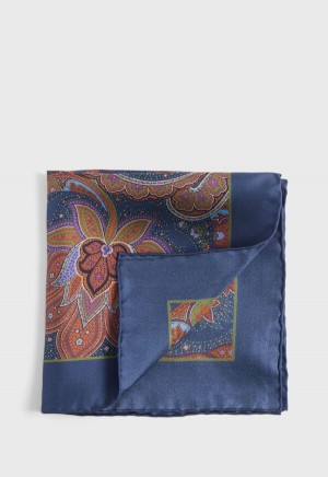 Paul Stuart Silk Paisley Navy | NZ_PAUL54909