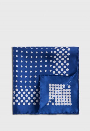 Paul Stuart Silk Twill Dot Blue | NZ_PAUL36156