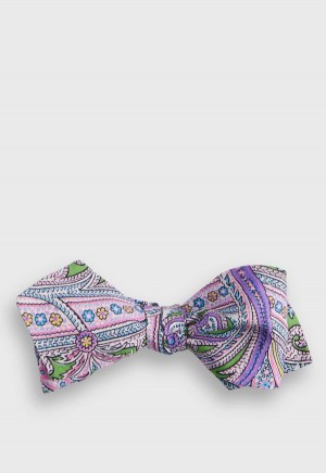 Paul Stuart Silk Twill Paisley Bow Multicolor | NZ_PAUL19796