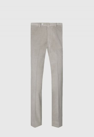 Paul Stuart Soft Corduroy Dress Light Grey | NZ_PAUL93590