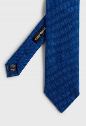 Paul Stuart Solid Silk Garza Blue | NZ_PAUL61863