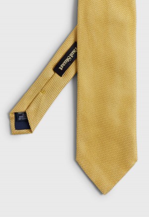Paul Stuart Solid Silk Garza Gold | NZ_PAUL31160