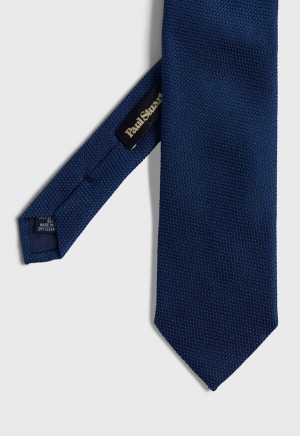 Paul Stuart Solid Silk Garza Navy | NZ_PAUL33089