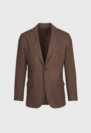 Paul Stuart Solid Wool Soft Constructed Brown | NZ_PAUL51594