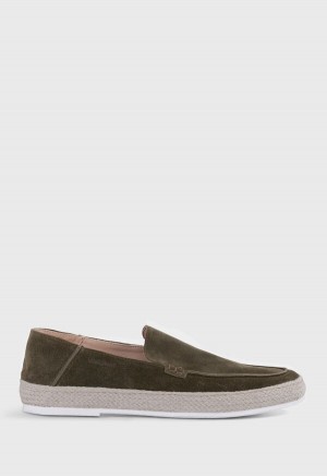 Paul Stuart St. Croix Suede Espadrille Green | NZ_PAUL17602
