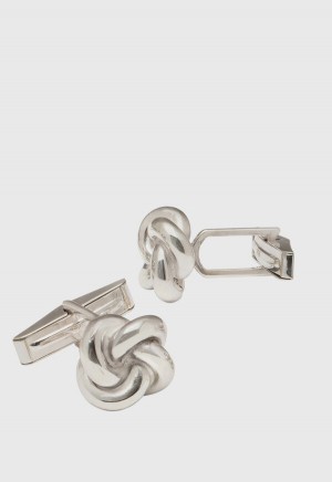Paul Stuart Sterling Silver Knot Cufflinks Silver | NZ_PAUL21979