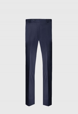 Paul Stuart Super 110s Wool Mid Blue Blue | NZ_PAUL81697