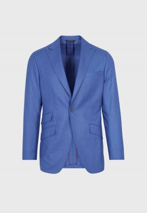Paul Stuart Super 120 Wool Drake Blazer Blue | NZ_PAUL88267