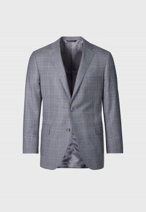 Paul Stuart Super 130s Wool Plaid Paul Grey | NZ_PAUL88697