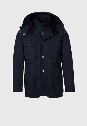 Paul Stuart Technical Gaberdine Jacket Navy | NZ_PAUL74251