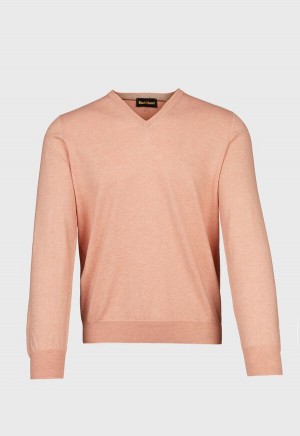 Paul Stuart V-Neck Coral | NZ_PAUL57880