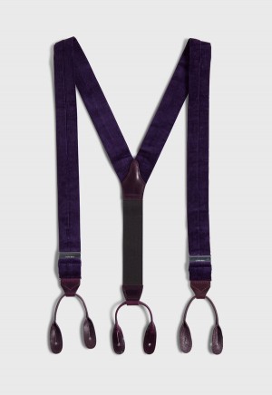 Paul Stuart Wide Wale Corduroy Purple | NZ_PAUL39224