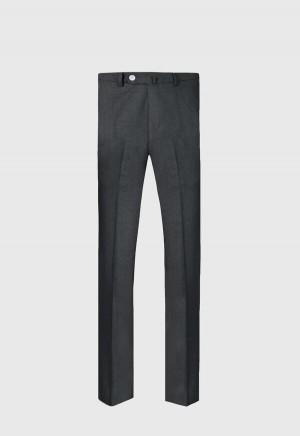Paul Stuart Wool Flannels Black | NZ_PAUL83371