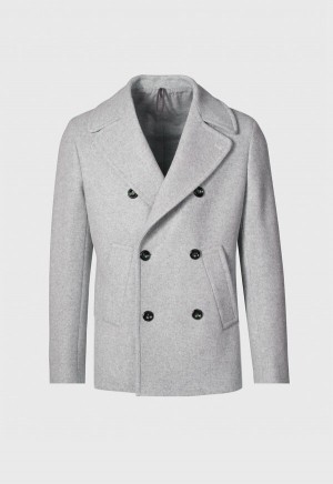 Paul Stuart Wool Jersey Peacoat Grey | NZ_PAUL28051