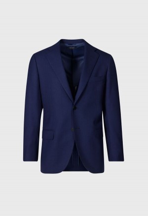 Paul Stuart Wool Mesh Summer Andrew Blazer Royal Blue | NZ_PAUL82105
