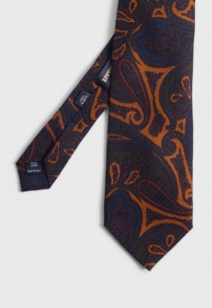 Paul Stuart Wool Paisley Blue | NZ_PAUL83382