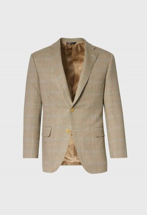 Paul Stuart Wool Silk Stuart Beige | NZ_PAUL89220