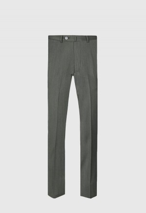 Paul Stuart Wool Soft Cavalry Twill Dark Green | NZ_PAUL79490