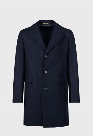 Paul Stuart Wool & Cashmere Chesterfield Navy | NZ_PAUL35858