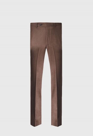 Paul Stuart Wool & Cashmere Flannel Brown | NZ_PAUL48398