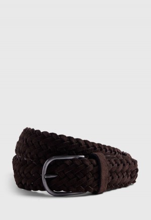 Paul Stuart Woven Suede Brown | NZ_PAUL90450