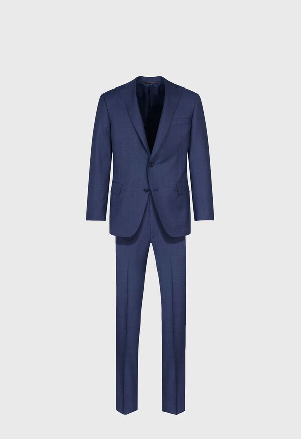 Paul Stuart All Year Wool Nailhead Phillip Suit Blue | NZ_PAUL48774