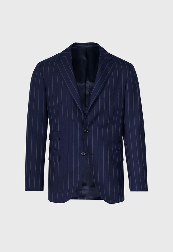 Paul Stuart All Year Wool Pinstripe Navy | NZ_PAUL87767