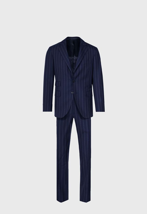 Paul Stuart All Year Wool Pinstripe Navy | NZ_PAUL87767