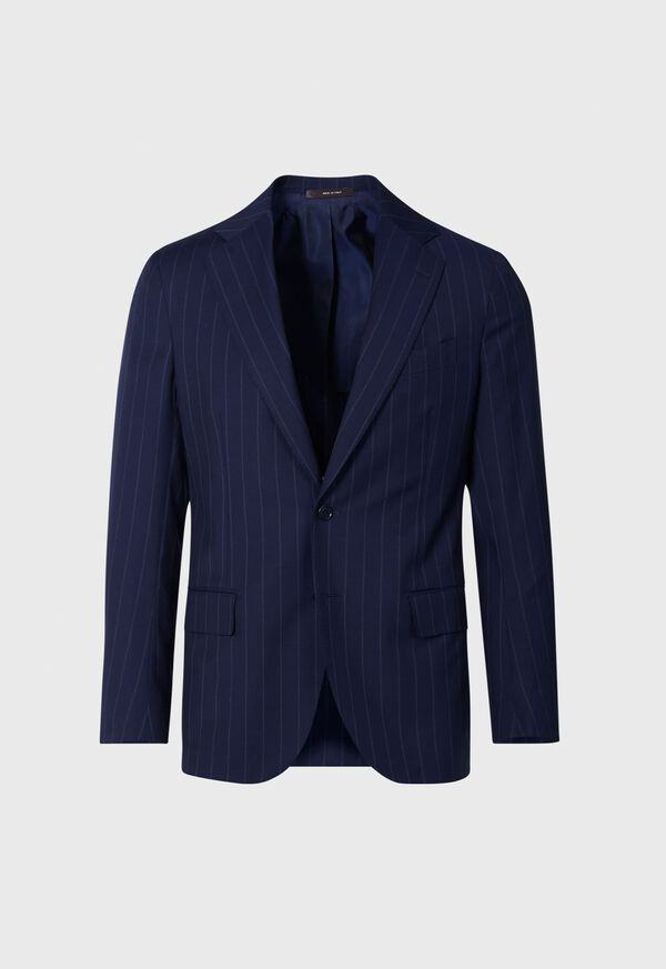 Paul Stuart All Year Wool Stripe Suit Navy | NZ_PAUL55507
