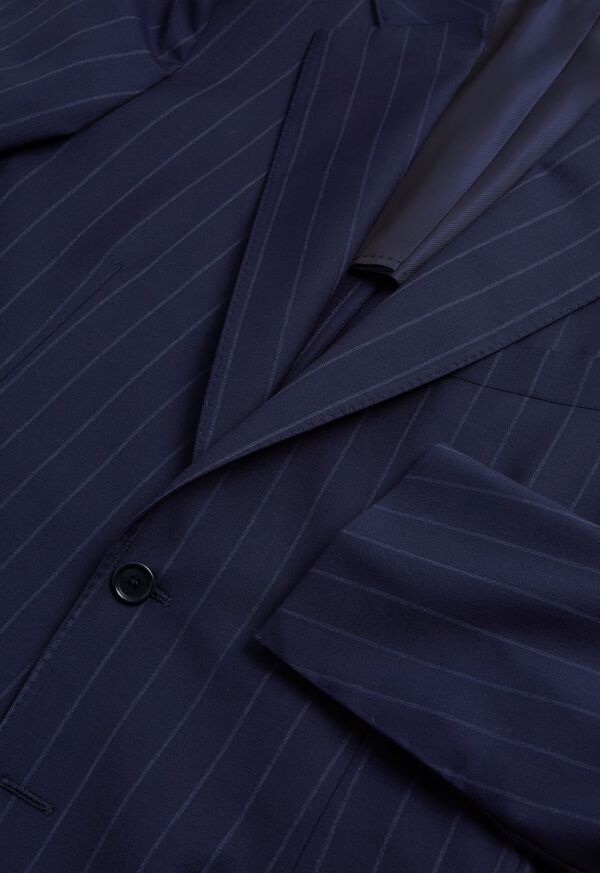 Paul Stuart All Year Wool Stripe Suit Navy | NZ_PAUL55507