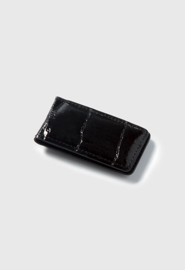 Paul Stuart Alligator Magnetic Money Clip Black | NZ_PAUL44611