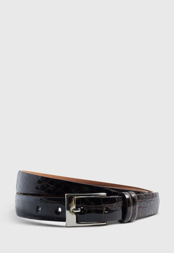 Paul Stuart Alligator with Silver Dark Brown | NZ_PAUL21316
