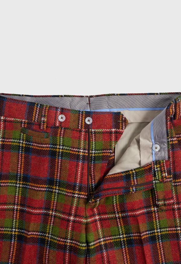 Paul Stuart Anthony Wool Plaid Red | NZ_PAUL72145