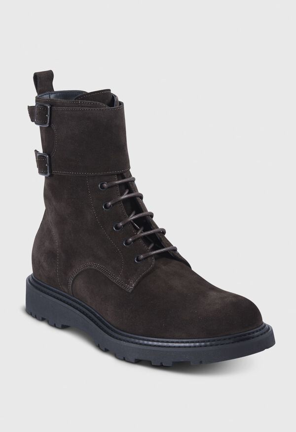 Paul Stuart Barton Suede Lace-Up Dark Brown | NZ_PAUL58177