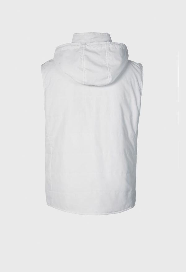 Paul Stuart Belsetta Vest with Removable Hood White | NZ_PAUL34263